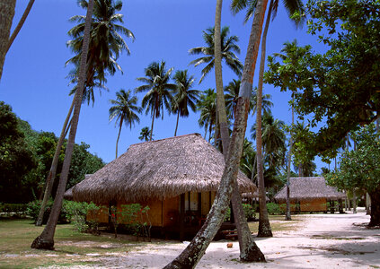 Beach Villas on small tropical island photo