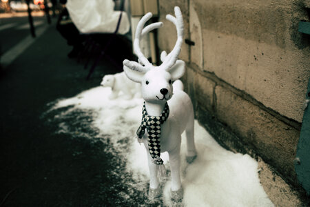Toy Deer with a Scarf Christmas Decoration photo