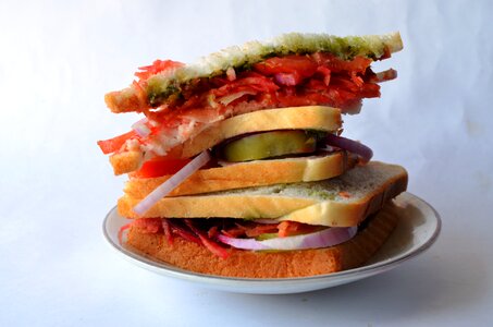 Sandwich Tall Veggies Plate photo