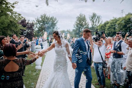 Bride newlyweds groom photo