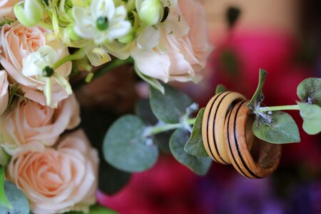 Wooden wedding ring handmade photo