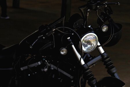 Black And White headlight metal