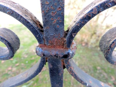 Cast Iron detail antique photo