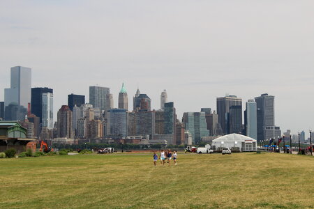 Manhattan, New York from statue of liberty state park photo
