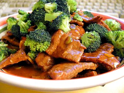 Beef broccoli dinner