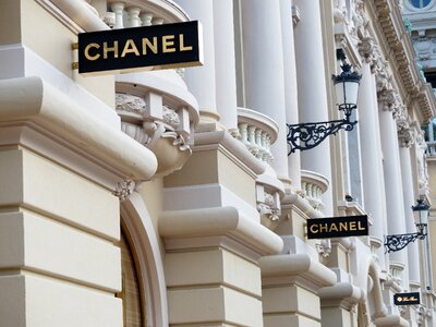 Wealth chanel advertising sign photo