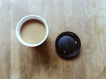 Coffee cup lid photo