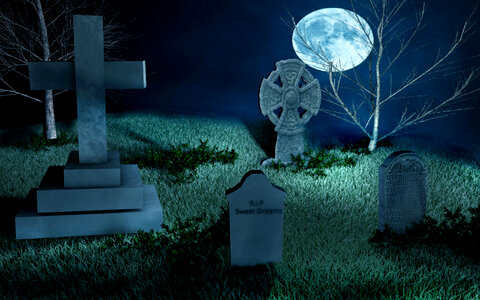 Cemetery at Night photo