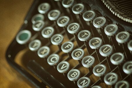 Closeup Vintage Typewriter photo