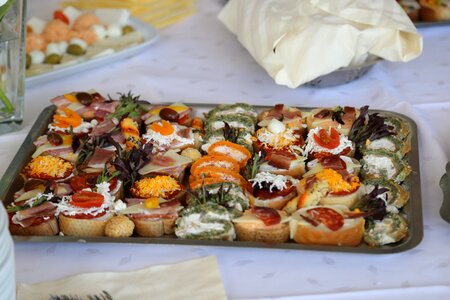 Appetizer buffet banquet