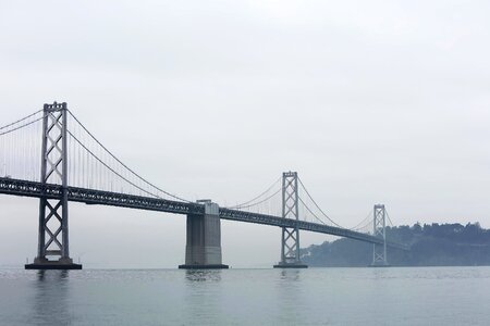 Architecture bridge fog photo