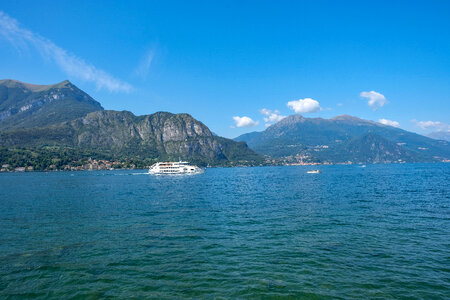 Ferry Transporting Tourists on Lake Como photo