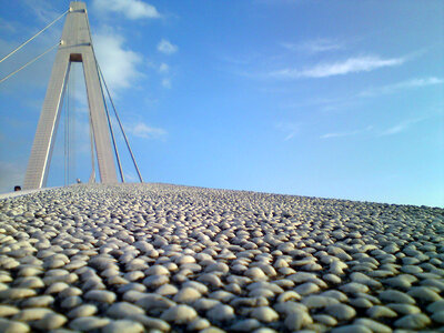 Rocks on the Bridge at a Fisherman's Pier