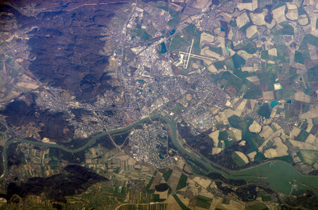 Astronaut view of Bratislava in Slovakia photo