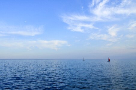 Water horizon blue