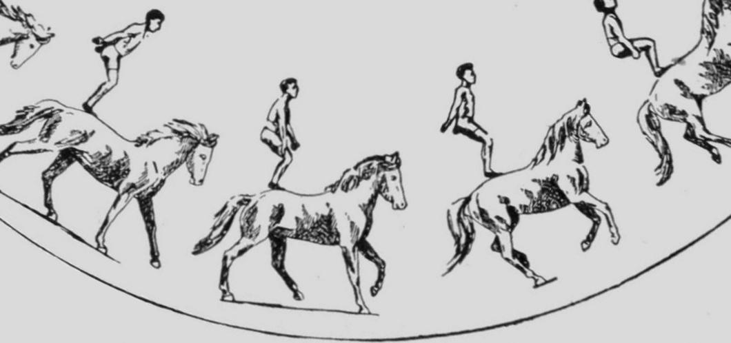 Descriptive Zoopraxography Athlete, Horse-back Somersault Animated 14