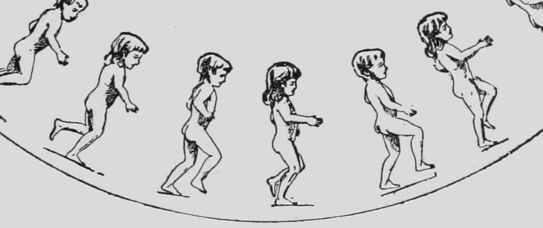 Descriptive Zoopraxography Children Running Animated