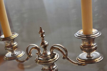 Antiquity candles brass photo