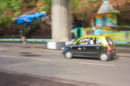 Taxi Black White Mumbai photo