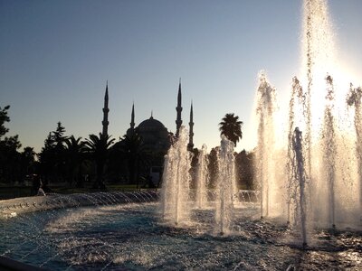 City mosque water photo