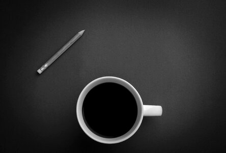 Pencil black and white gray coffee