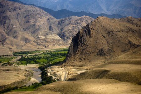 Afghanistan, view from the surrounding mountain photo