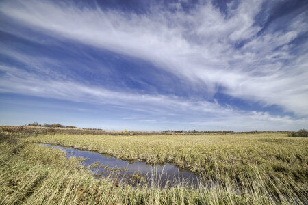 Loose Clouds over the meadows at Crex Meadows photo