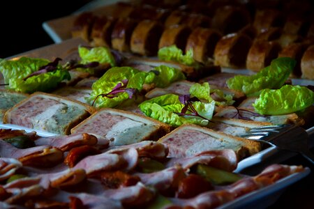 Food platter meat salad