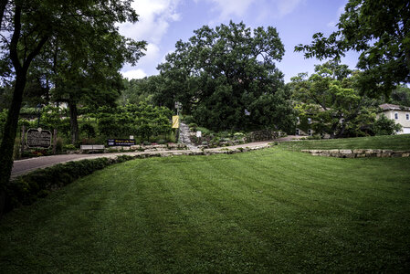 Courtyard at Wollersheim Winery, Wisconsin photo