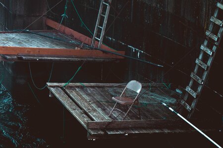 Chair dark object photo