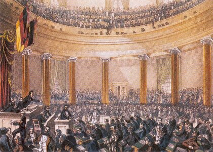 Frankfurt Parliament at St. Paul's church in 1848