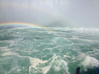 Niagara Falls in the morning with rainbow
