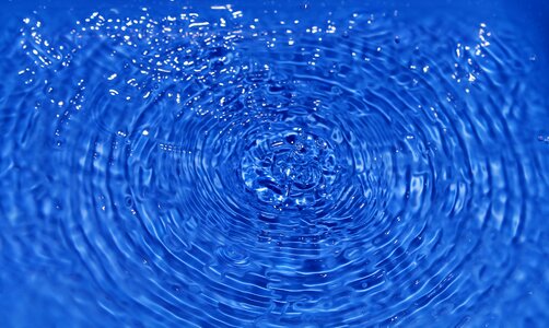 Liquid drop of water round photo