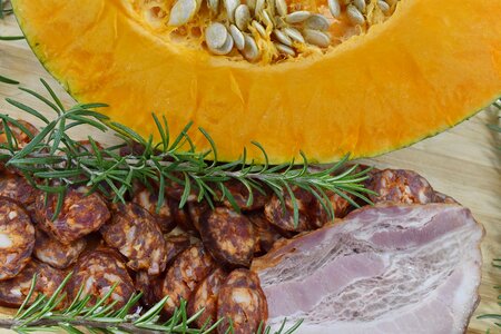Lamb meat pumpkin