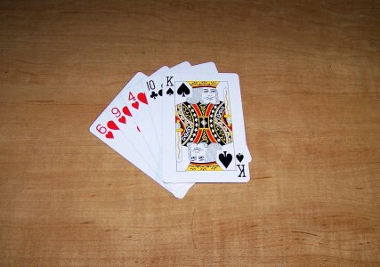 Hand cards play photo