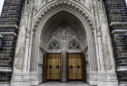 Cathedral Door Archway at Duke Chapel, Durham, North Carolina photo