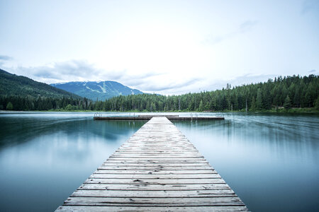 Lost Lake Dock in Whistler, British Columbia photo