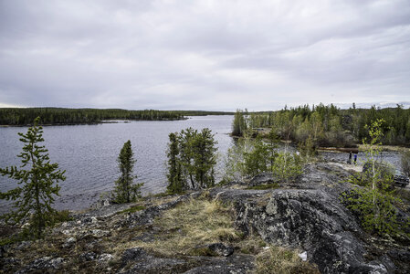 Overlook on the landscape of Tibbit lake, Ingraham Trail photo