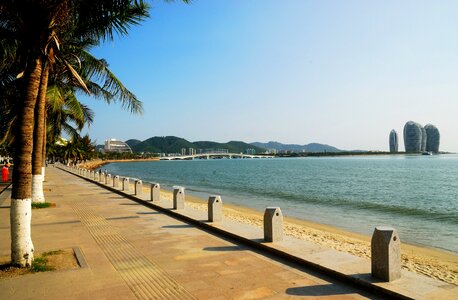 Beach in Dadunhai bay. Sanya, Hainan, China photo