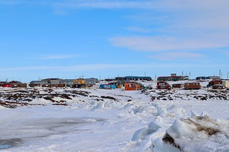 Icy Shore in Iqaluit, Nunavut Canada