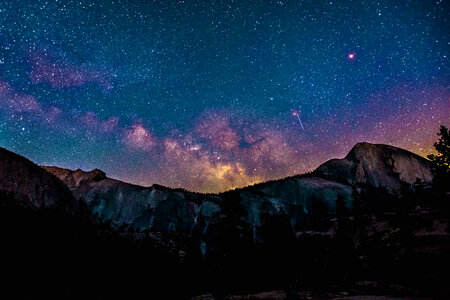 Stars above the mountains
