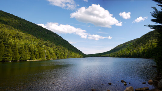 Bubble Pond Landscape with clouds in the sky photo