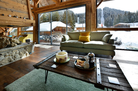 Living room of luxury eco house