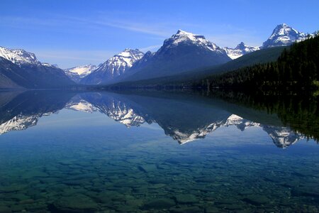 Skyline peak reflection photo