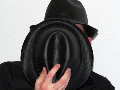 Person hidden leather