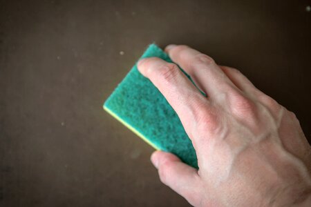 Cleaning finger hand