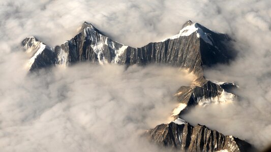 Mountains landscape aerial view photo