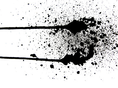 Black ink splatter photo