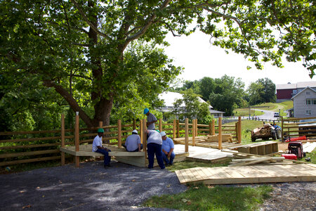 Construction of outdoor classroom-1