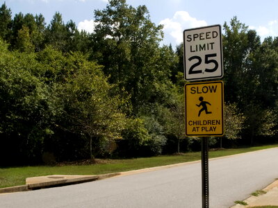 Boundary speed speed limit photo